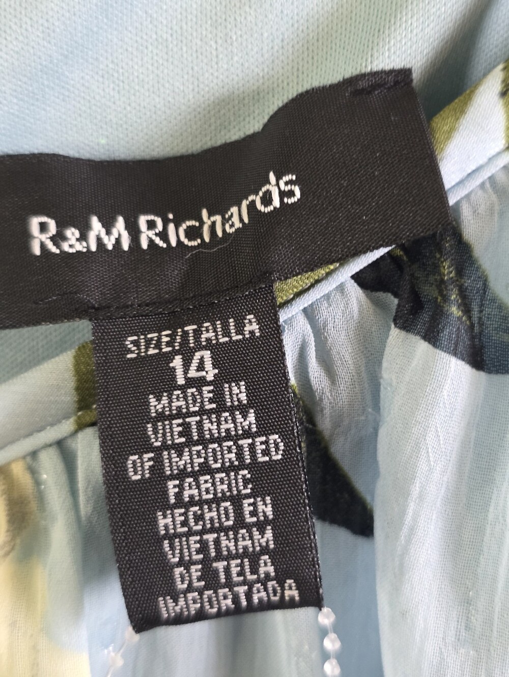 NWT R&M Richards Blue Floral High Low Chiffon Maxi Dress Size 14 Formal $129 - Picture 6 of 10